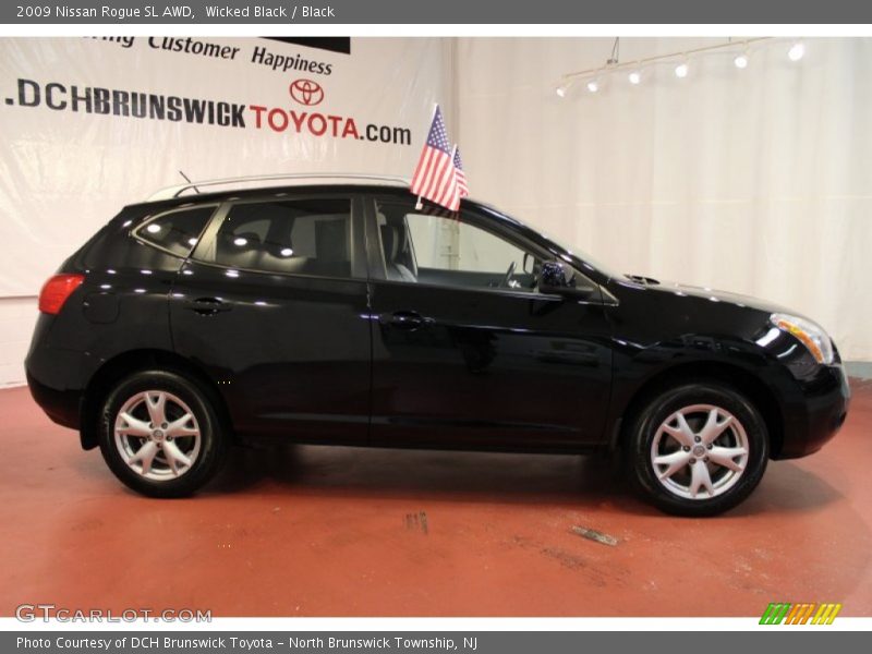 Wicked Black / Black 2009 Nissan Rogue SL AWD
