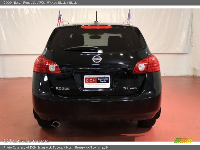 Wicked Black / Black 2009 Nissan Rogue SL AWD