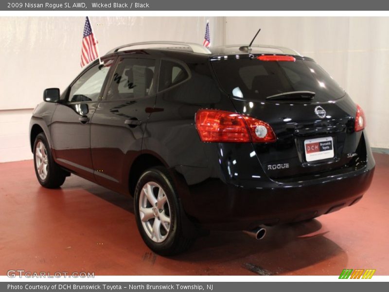 Wicked Black / Black 2009 Nissan Rogue SL AWD
