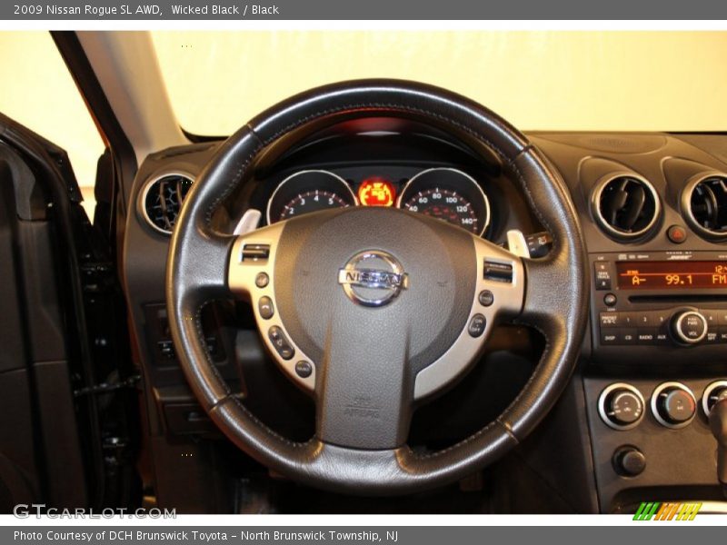 Wicked Black / Black 2009 Nissan Rogue SL AWD
