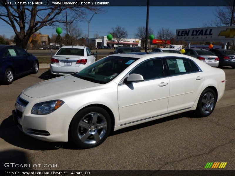 White Diamond Tricoat / Titanium 2011 Chevrolet Malibu LT