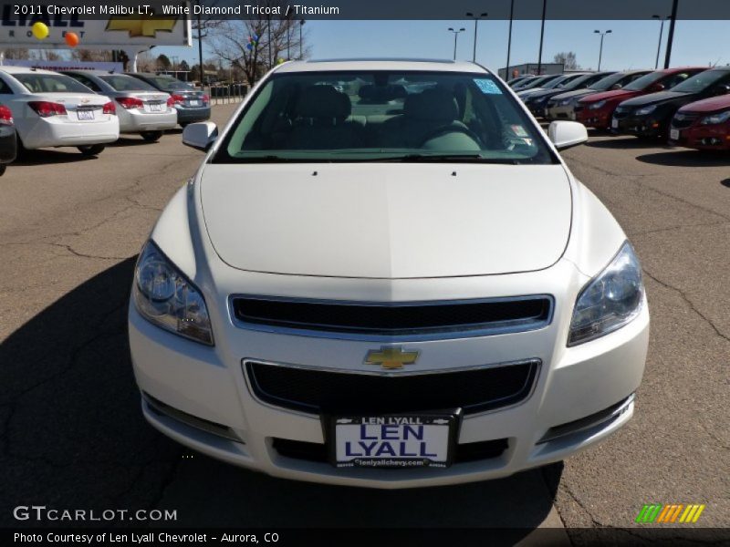 White Diamond Tricoat / Titanium 2011 Chevrolet Malibu LT