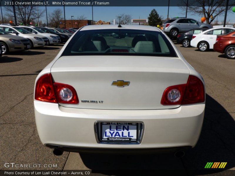 White Diamond Tricoat / Titanium 2011 Chevrolet Malibu LT