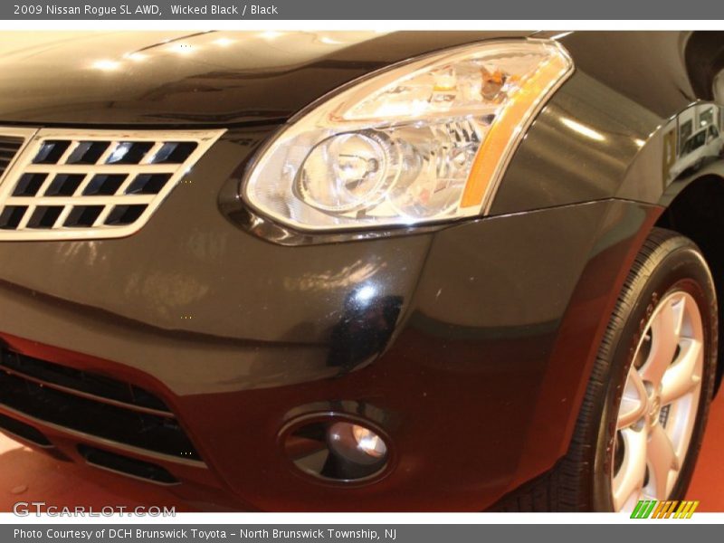 Wicked Black / Black 2009 Nissan Rogue SL AWD