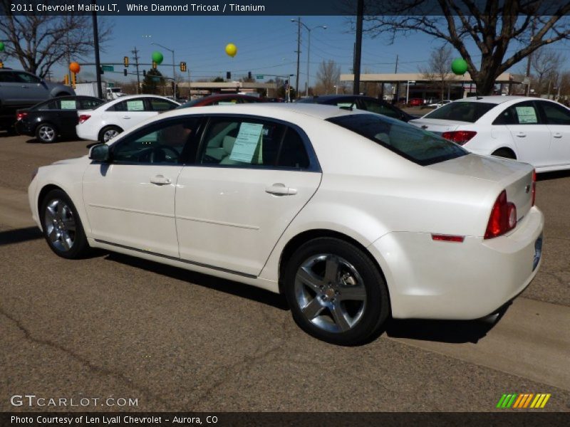 White Diamond Tricoat / Titanium 2011 Chevrolet Malibu LT