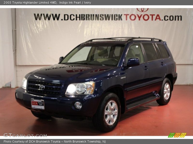 Indigo Ink Pearl / Ivory 2003 Toyota Highlander Limited 4WD