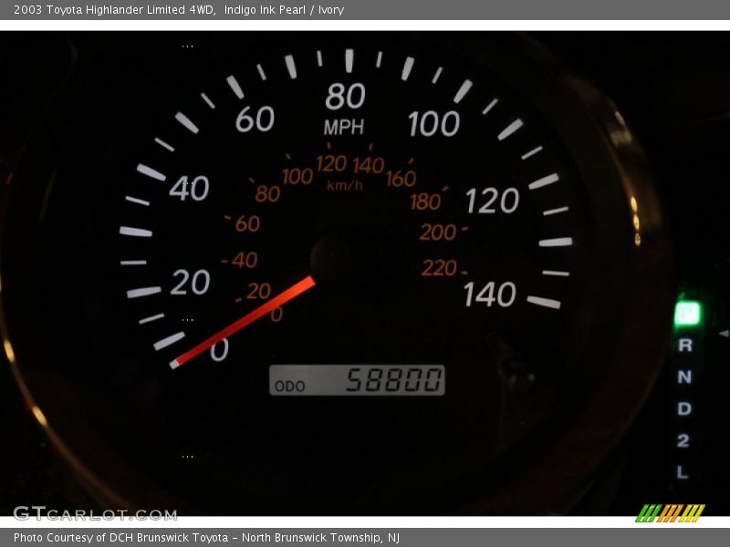 Indigo Ink Pearl / Ivory 2003 Toyota Highlander Limited 4WD