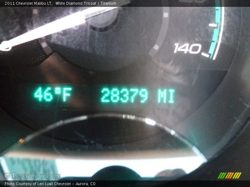 White Diamond Tricoat / Titanium 2011 Chevrolet Malibu LT