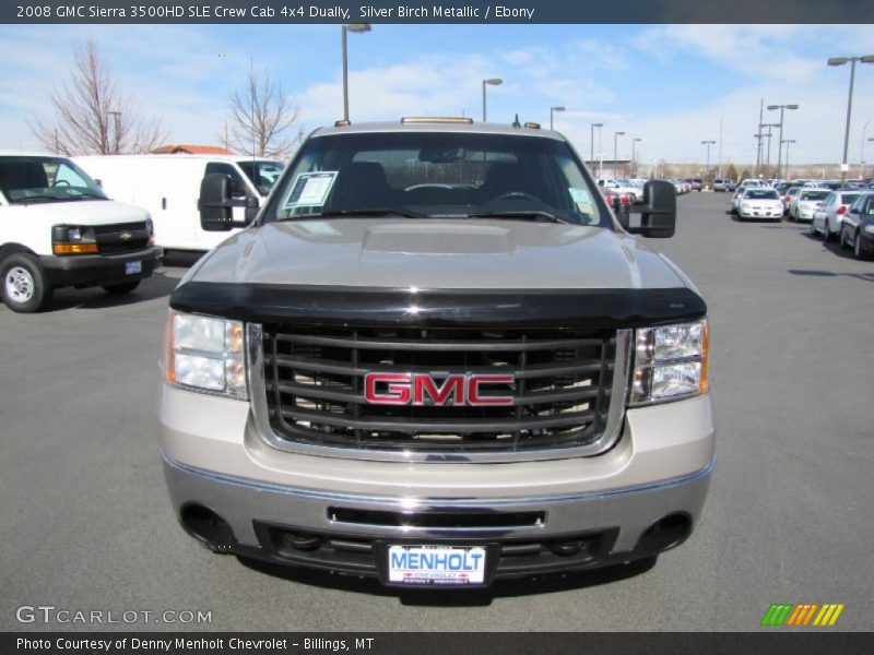 Silver Birch Metallic / Ebony 2008 GMC Sierra 3500HD SLE Crew Cab 4x4 Dually