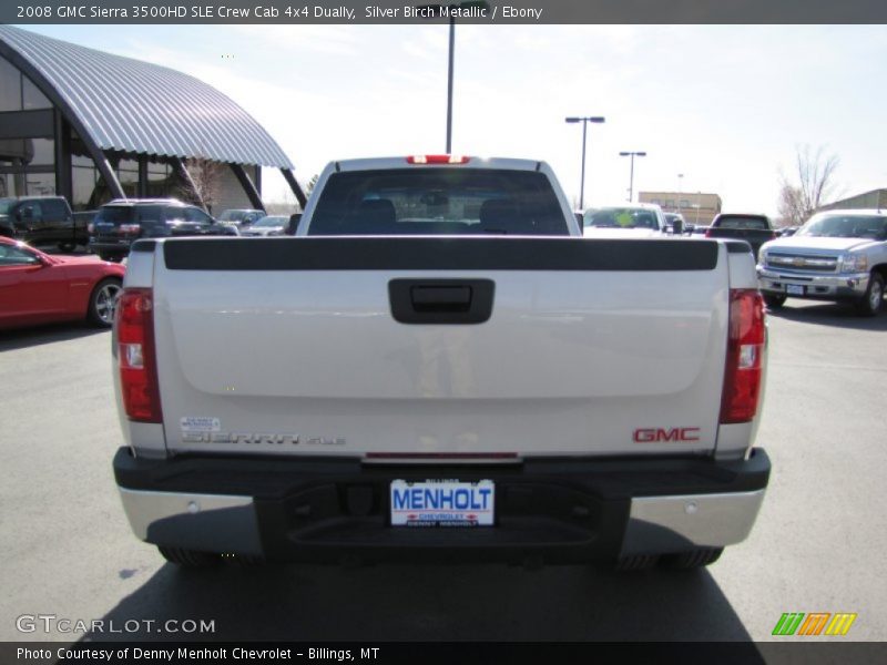 Silver Birch Metallic / Ebony 2008 GMC Sierra 3500HD SLE Crew Cab 4x4 Dually