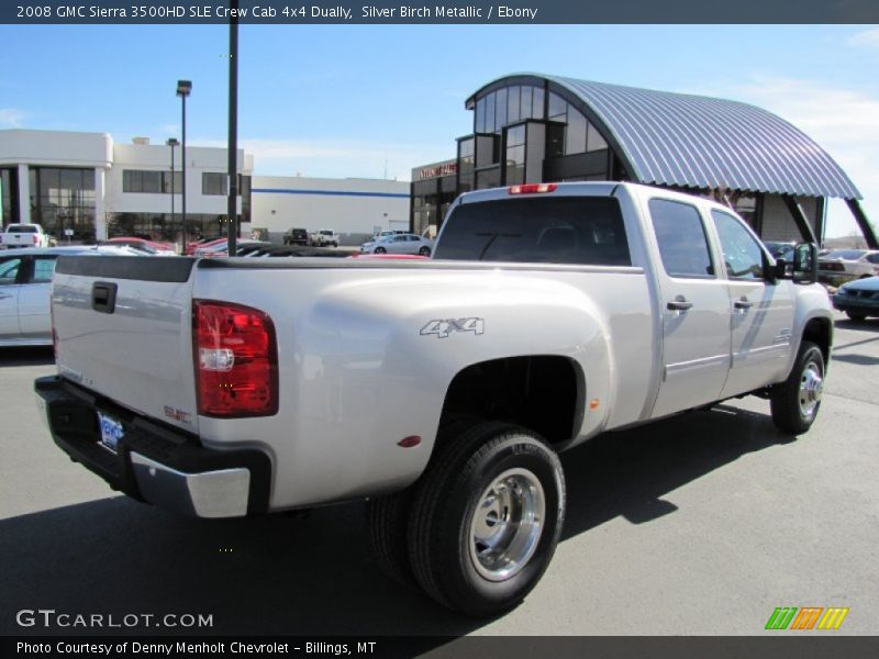 Silver Birch Metallic / Ebony 2008 GMC Sierra 3500HD SLE Crew Cab 4x4 Dually