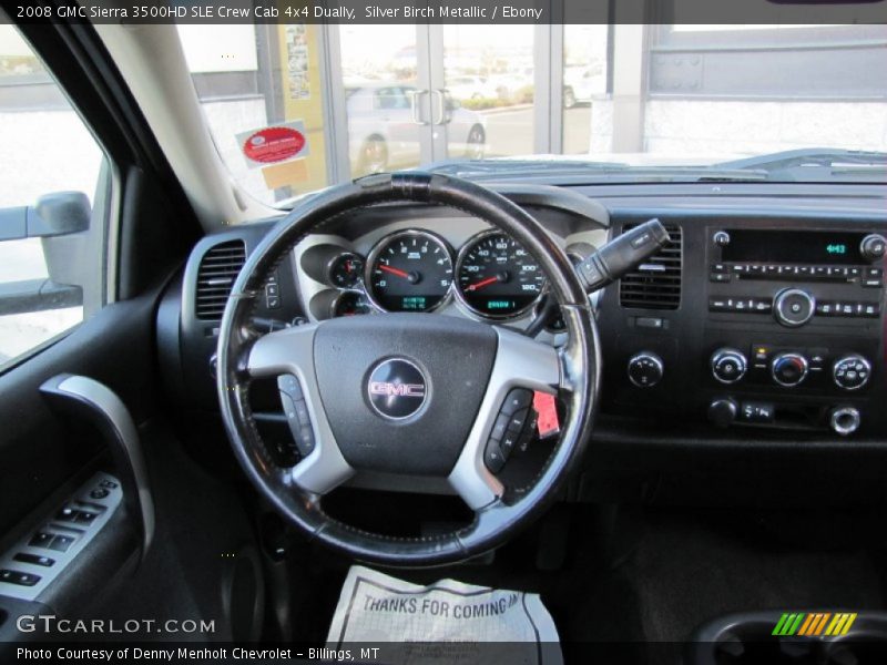 Silver Birch Metallic / Ebony 2008 GMC Sierra 3500HD SLE Crew Cab 4x4 Dually