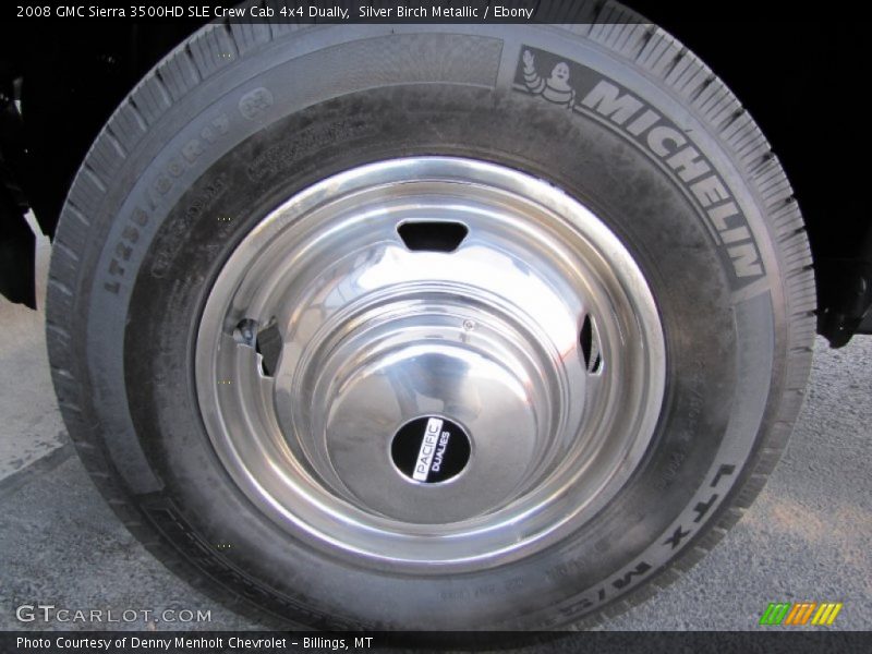 Silver Birch Metallic / Ebony 2008 GMC Sierra 3500HD SLE Crew Cab 4x4 Dually