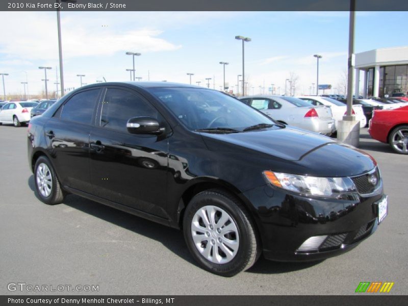 Ebony Black / Stone 2010 Kia Forte EX