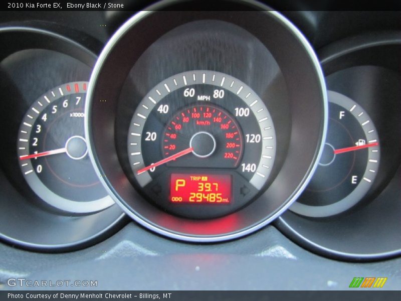 Ebony Black / Stone 2010 Kia Forte EX