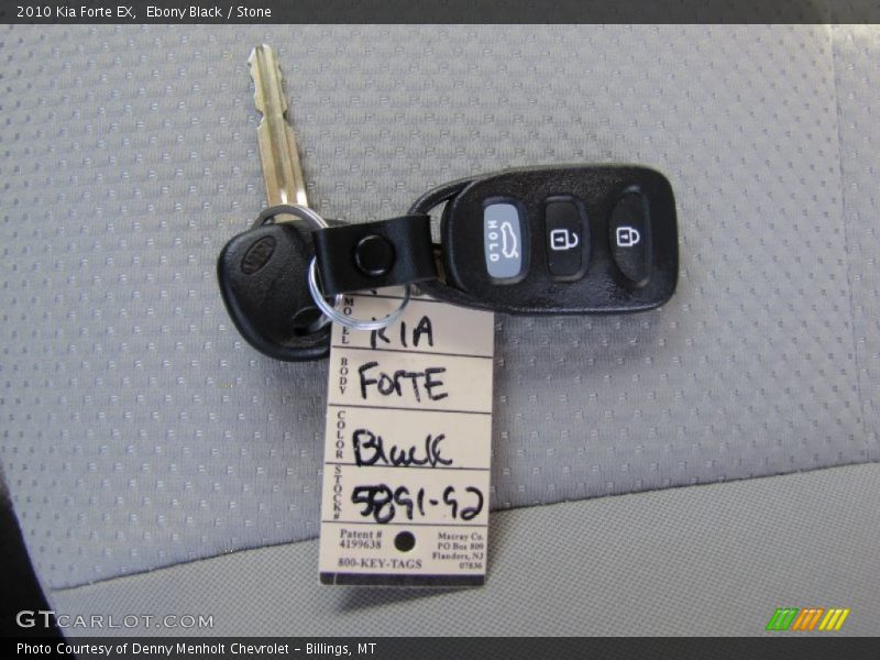 Ebony Black / Stone 2010 Kia Forte EX