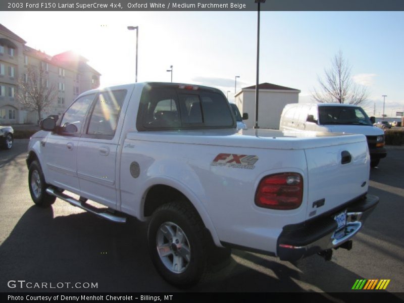 Oxford White / Medium Parchment Beige 2003 Ford F150 Lariat SuperCrew 4x4
