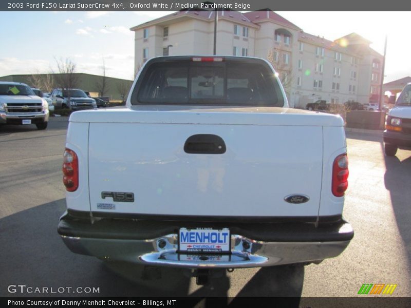 Oxford White / Medium Parchment Beige 2003 Ford F150 Lariat SuperCrew 4x4
