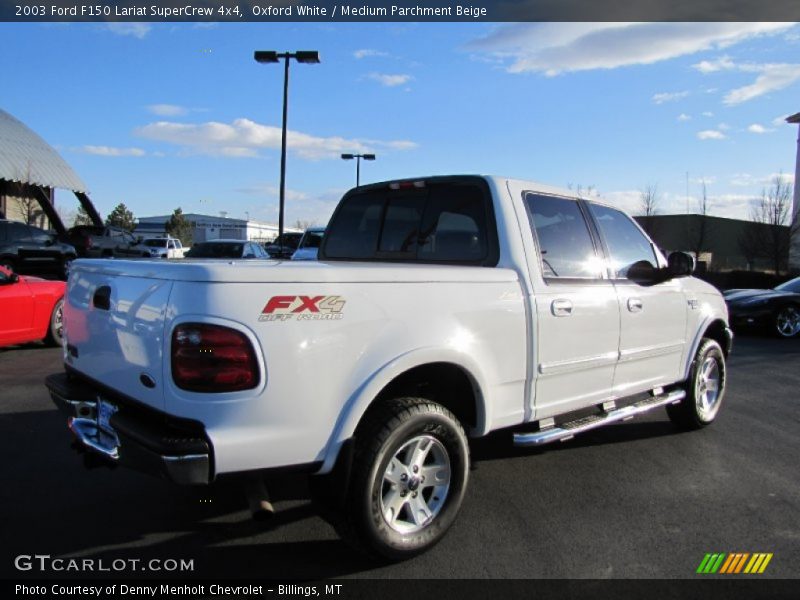 Oxford White / Medium Parchment Beige 2003 Ford F150 Lariat SuperCrew 4x4