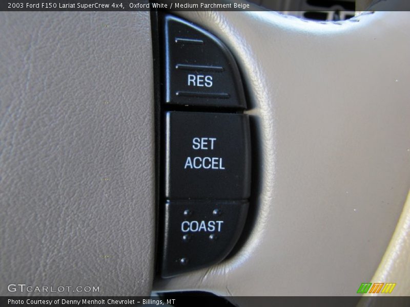 Oxford White / Medium Parchment Beige 2003 Ford F150 Lariat SuperCrew 4x4