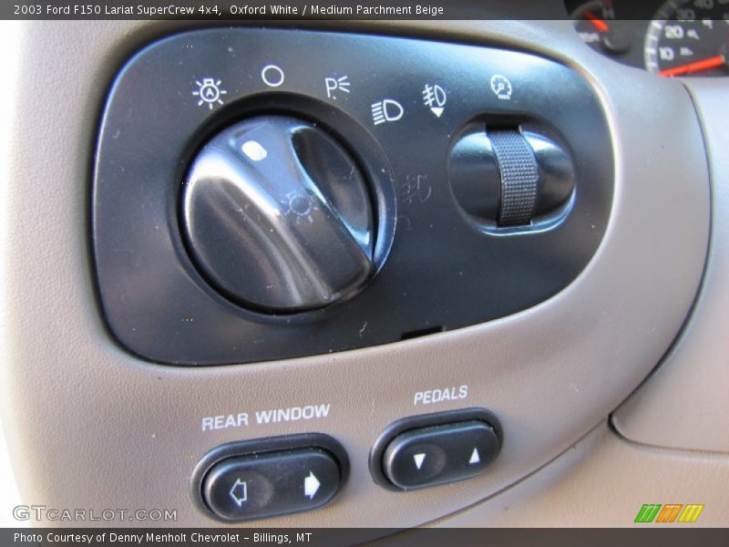 Oxford White / Medium Parchment Beige 2003 Ford F150 Lariat SuperCrew 4x4