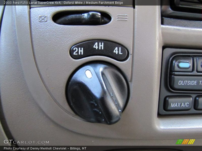 Oxford White / Medium Parchment Beige 2003 Ford F150 Lariat SuperCrew 4x4