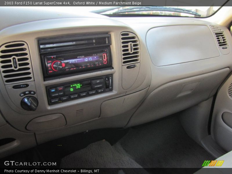 Oxford White / Medium Parchment Beige 2003 Ford F150 Lariat SuperCrew 4x4