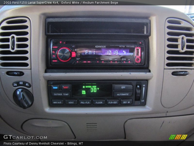 Oxford White / Medium Parchment Beige 2003 Ford F150 Lariat SuperCrew 4x4