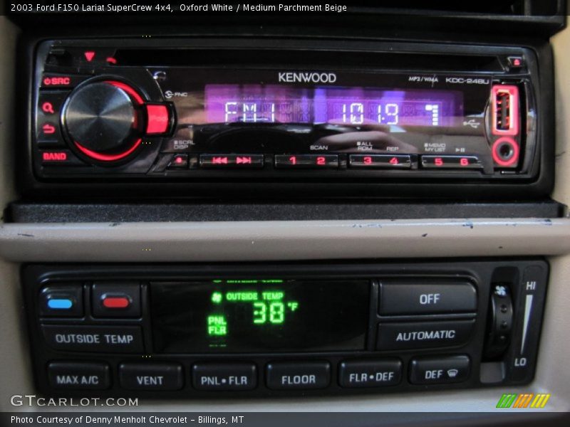 Oxford White / Medium Parchment Beige 2003 Ford F150 Lariat SuperCrew 4x4