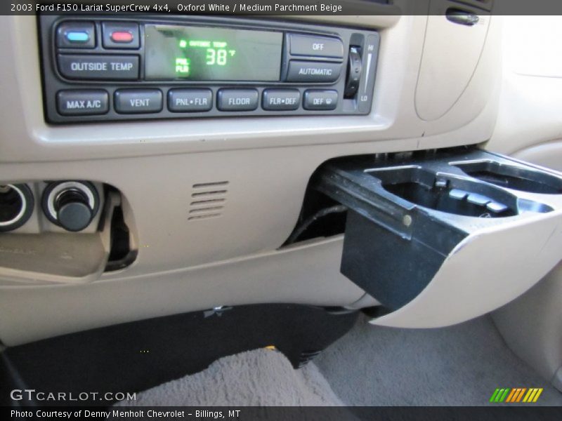 Oxford White / Medium Parchment Beige 2003 Ford F150 Lariat SuperCrew 4x4