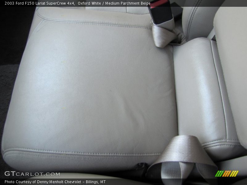 Oxford White / Medium Parchment Beige 2003 Ford F150 Lariat SuperCrew 4x4