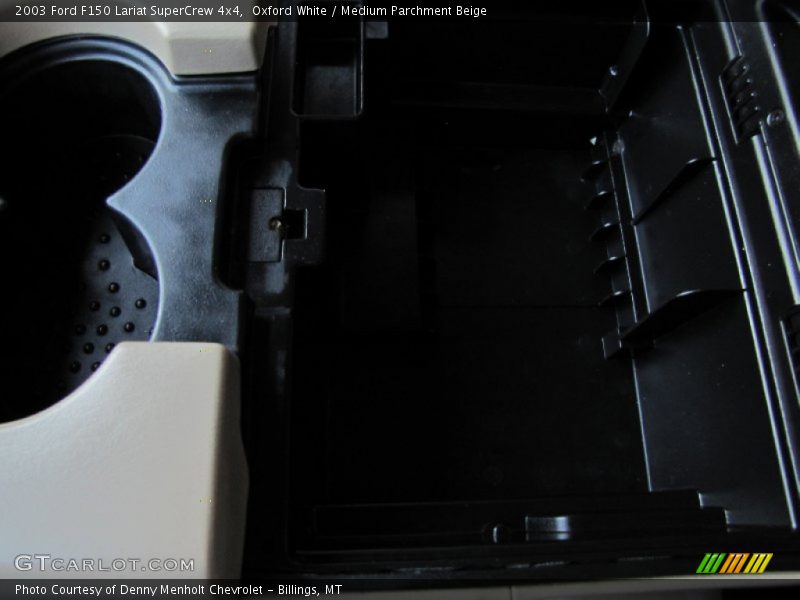 Oxford White / Medium Parchment Beige 2003 Ford F150 Lariat SuperCrew 4x4