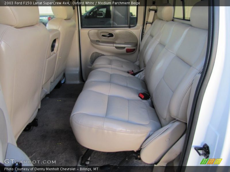 Oxford White / Medium Parchment Beige 2003 Ford F150 Lariat SuperCrew 4x4