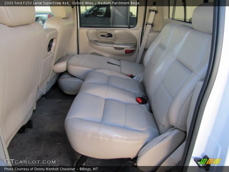 Oxford White / Medium Parchment Beige 2003 Ford F150 Lariat SuperCrew 4x4