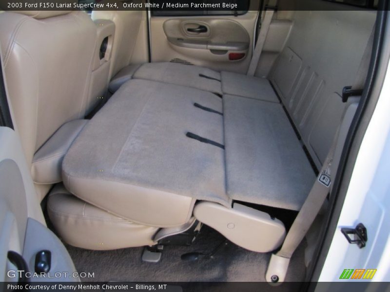Oxford White / Medium Parchment Beige 2003 Ford F150 Lariat SuperCrew 4x4