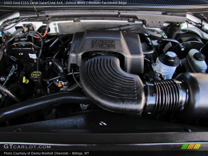 Oxford White / Medium Parchment Beige 2003 Ford F150 Lariat SuperCrew 4x4