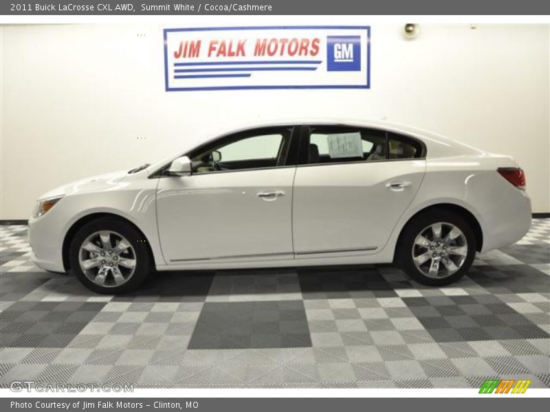 Summit White / Cocoa/Cashmere 2011 Buick LaCrosse CXL AWD