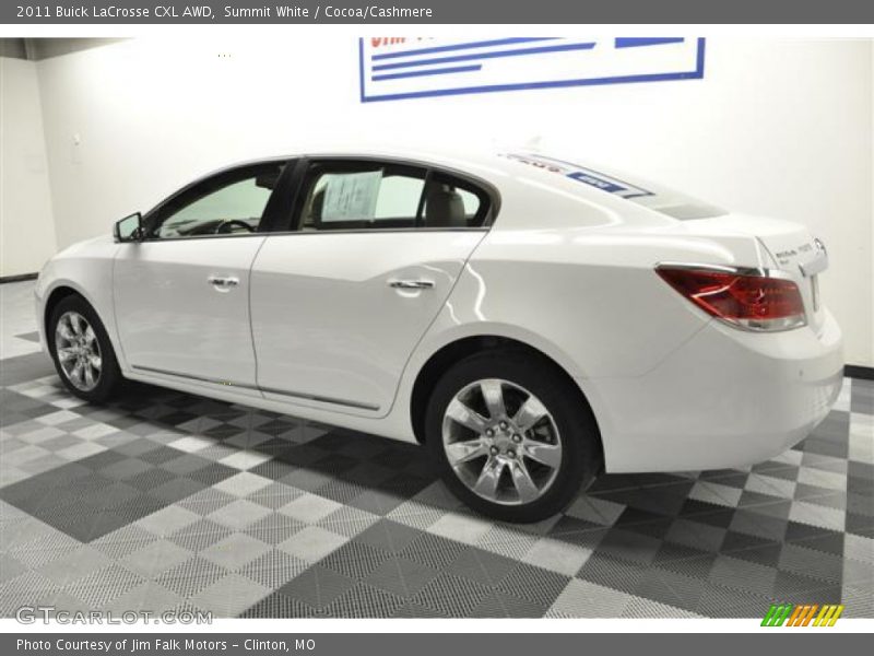 Summit White / Cocoa/Cashmere 2011 Buick LaCrosse CXL AWD