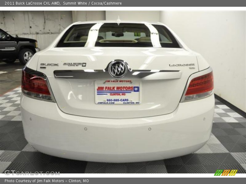 Summit White / Cocoa/Cashmere 2011 Buick LaCrosse CXL AWD
