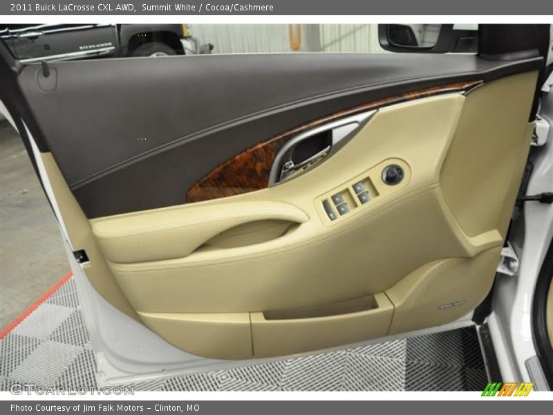 Summit White / Cocoa/Cashmere 2011 Buick LaCrosse CXL AWD