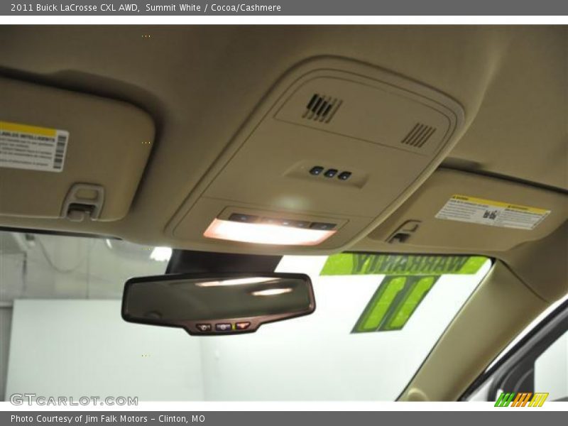 Summit White / Cocoa/Cashmere 2011 Buick LaCrosse CXL AWD