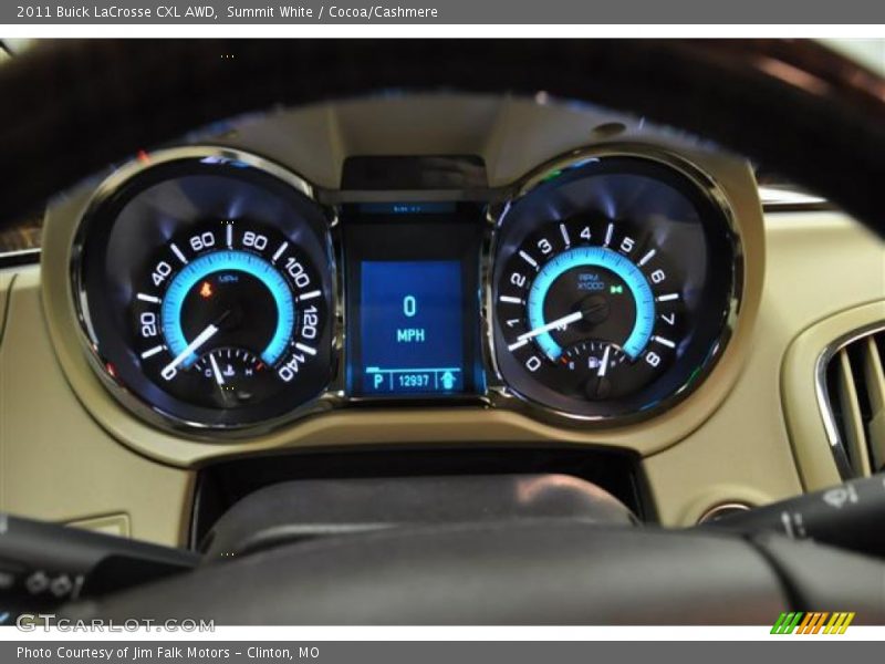 Summit White / Cocoa/Cashmere 2011 Buick LaCrosse CXL AWD