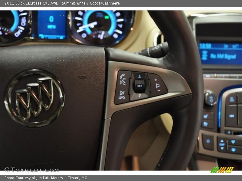 Summit White / Cocoa/Cashmere 2011 Buick LaCrosse CXL AWD
