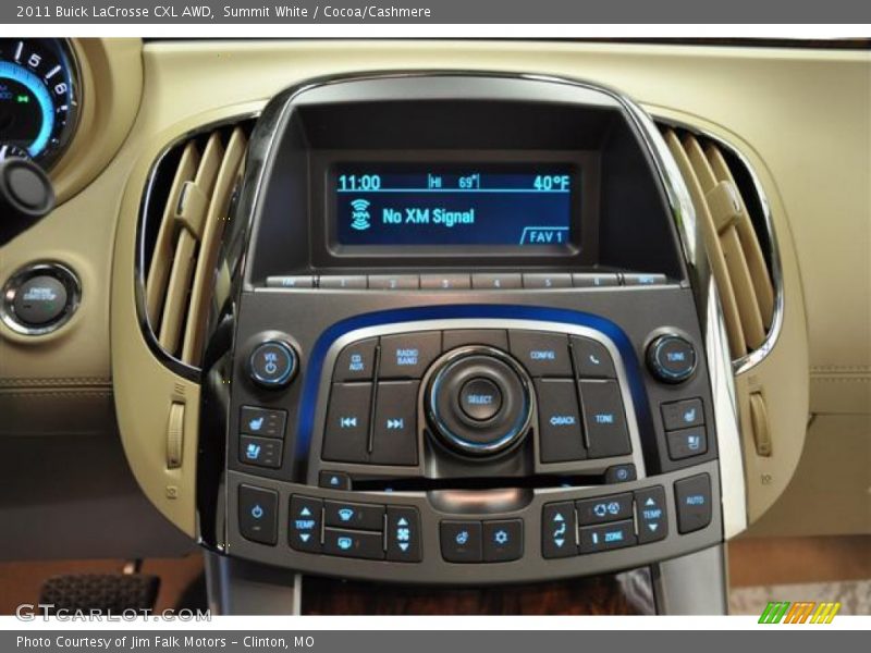 Summit White / Cocoa/Cashmere 2011 Buick LaCrosse CXL AWD
