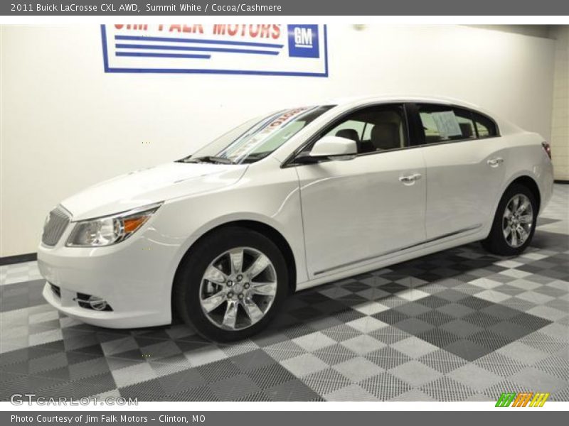 Summit White / Cocoa/Cashmere 2011 Buick LaCrosse CXL AWD