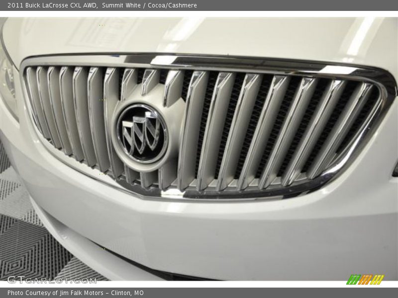 Summit White / Cocoa/Cashmere 2011 Buick LaCrosse CXL AWD