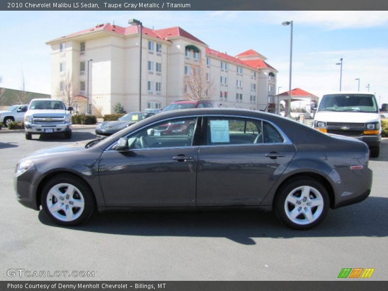 Taupe Gray Metallic / Titanium 2010 Chevrolet Malibu LS Sedan