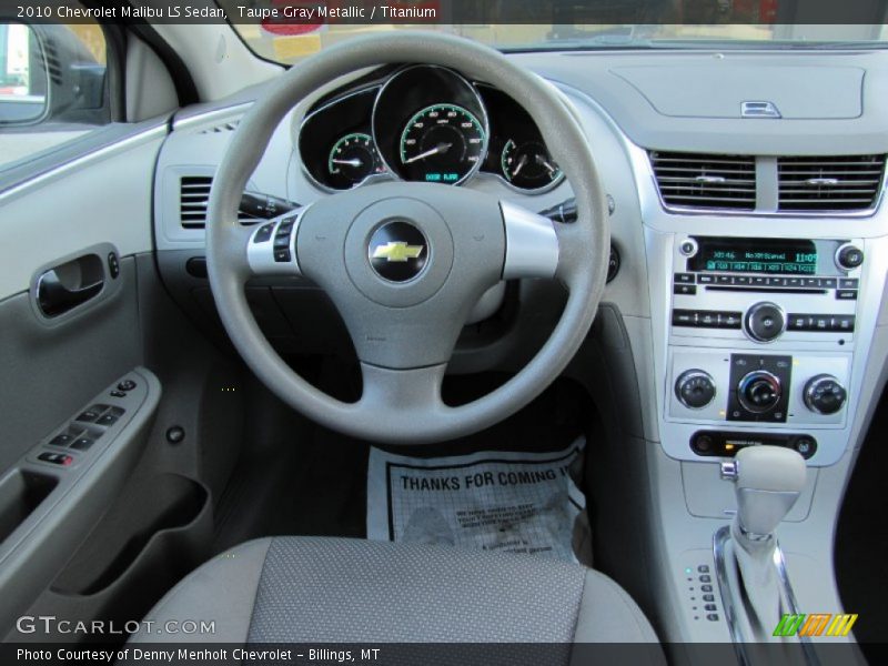 Taupe Gray Metallic / Titanium 2010 Chevrolet Malibu LS Sedan