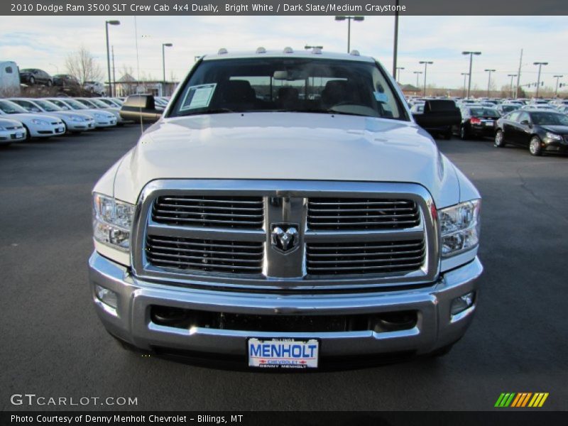 Bright White / Dark Slate/Medium Graystone 2010 Dodge Ram 3500 SLT Crew Cab 4x4 Dually