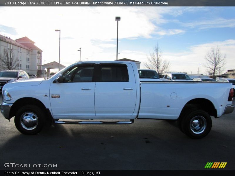 Bright White / Dark Slate/Medium Graystone 2010 Dodge Ram 3500 SLT Crew Cab 4x4 Dually